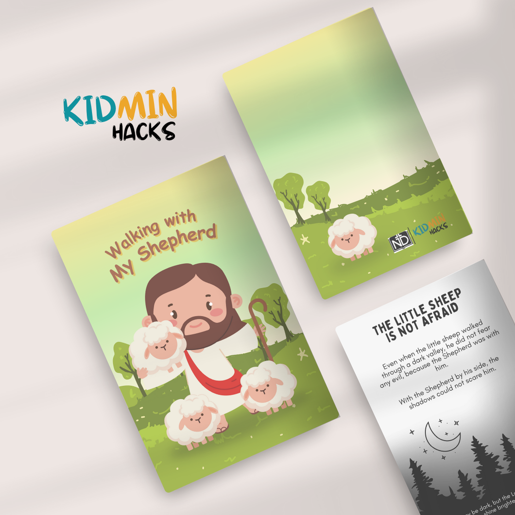 FREE Walking with My Shepherd – Psalm 23 Kids Lesson Resource Booklet (5.5 x 8.5)