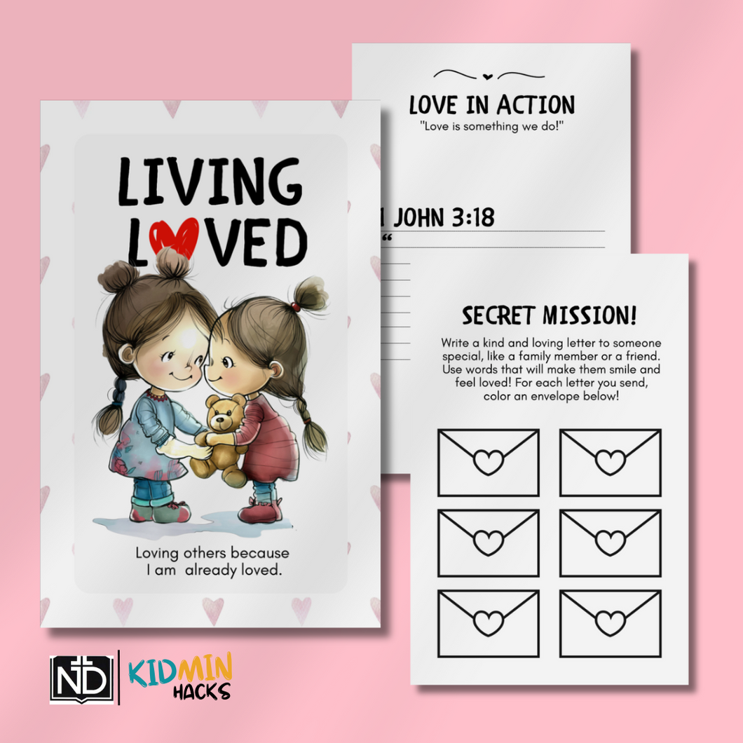 FREE Living Loved 2 — Kids Bible Activity Book on God’s Love Resource (5.5 x 8.5)