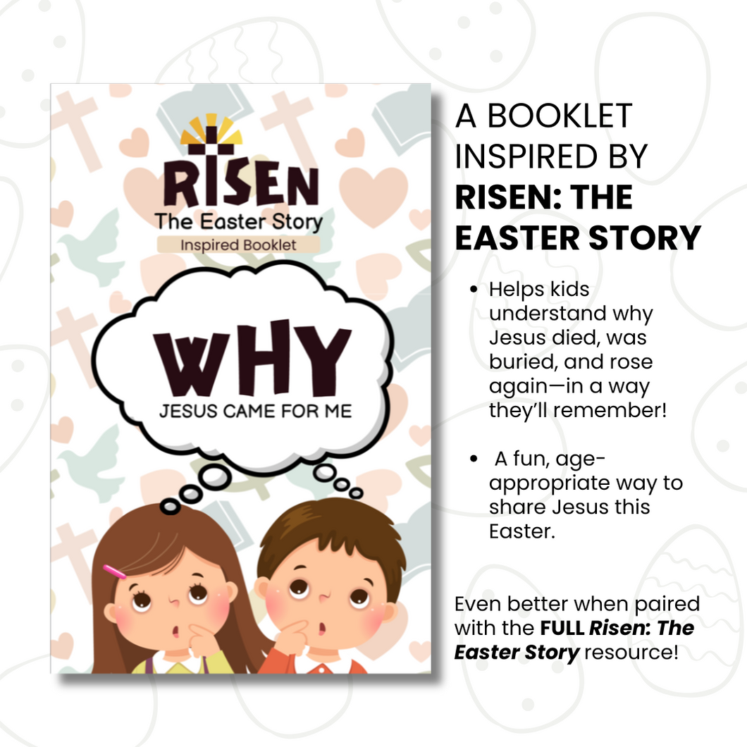 FREE Why Jesus Came for Me — Kids Easter Bible Booklet Resource (5.5 x 8.5)