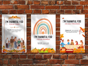 Thanksgiving Gratitude Posters for Churches and KidMin | Fun, Faith-Based Decorations for Kids and Families