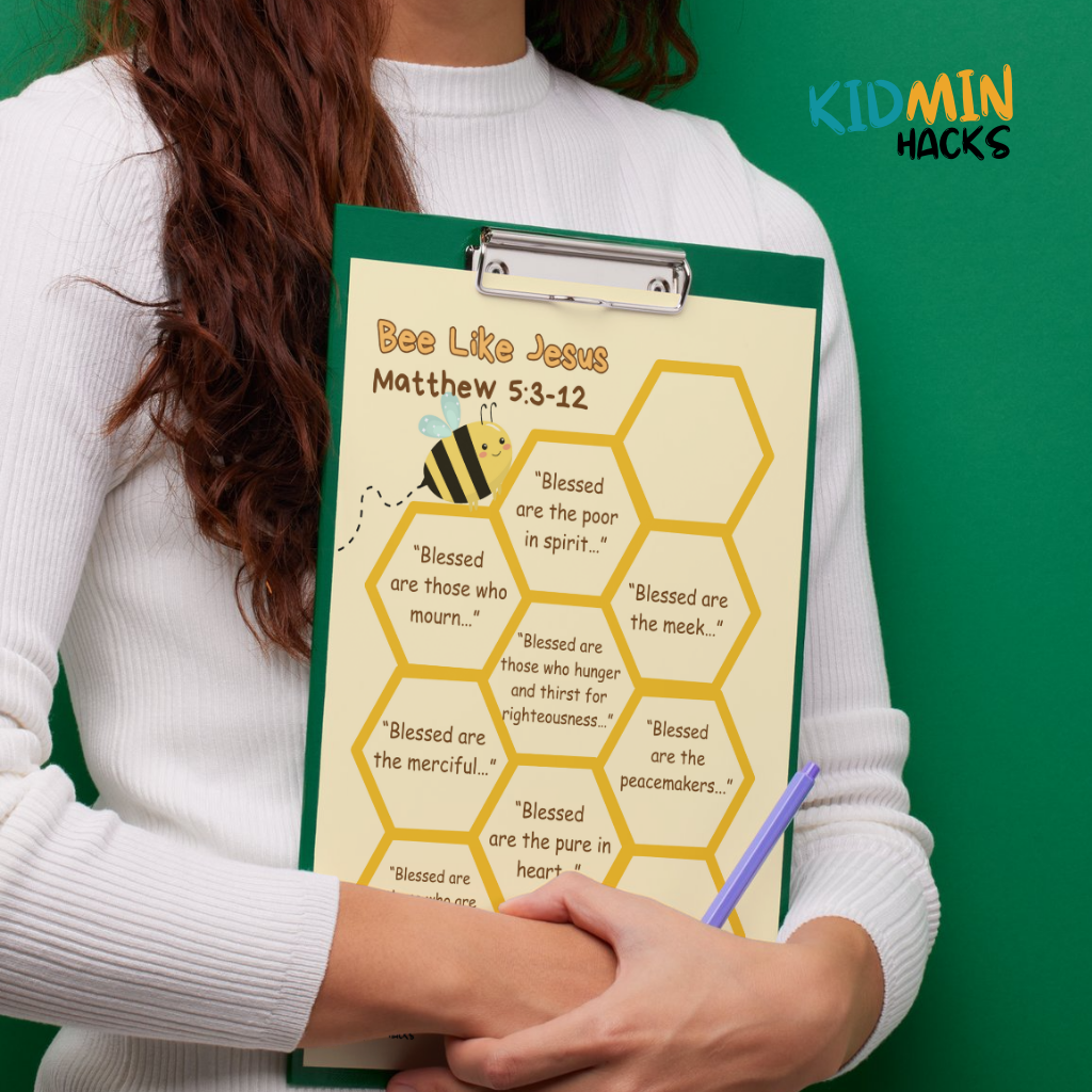 FREE Bee Like Jesus Beatitudes Bible Activity Resource (8.5 x 11 )