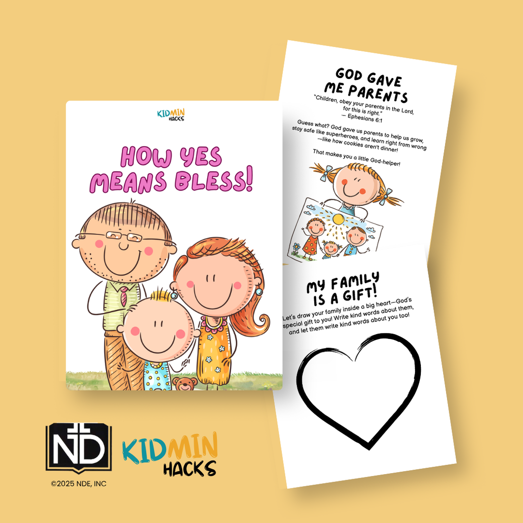 FREE How Yes Means Bless — Parent + Me Kids Devotional Journal Resource (5.5 x 8.5)