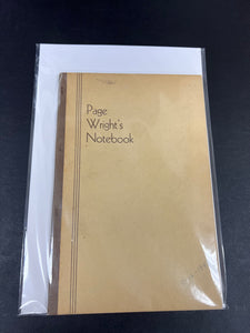 Page Wright's Notebook