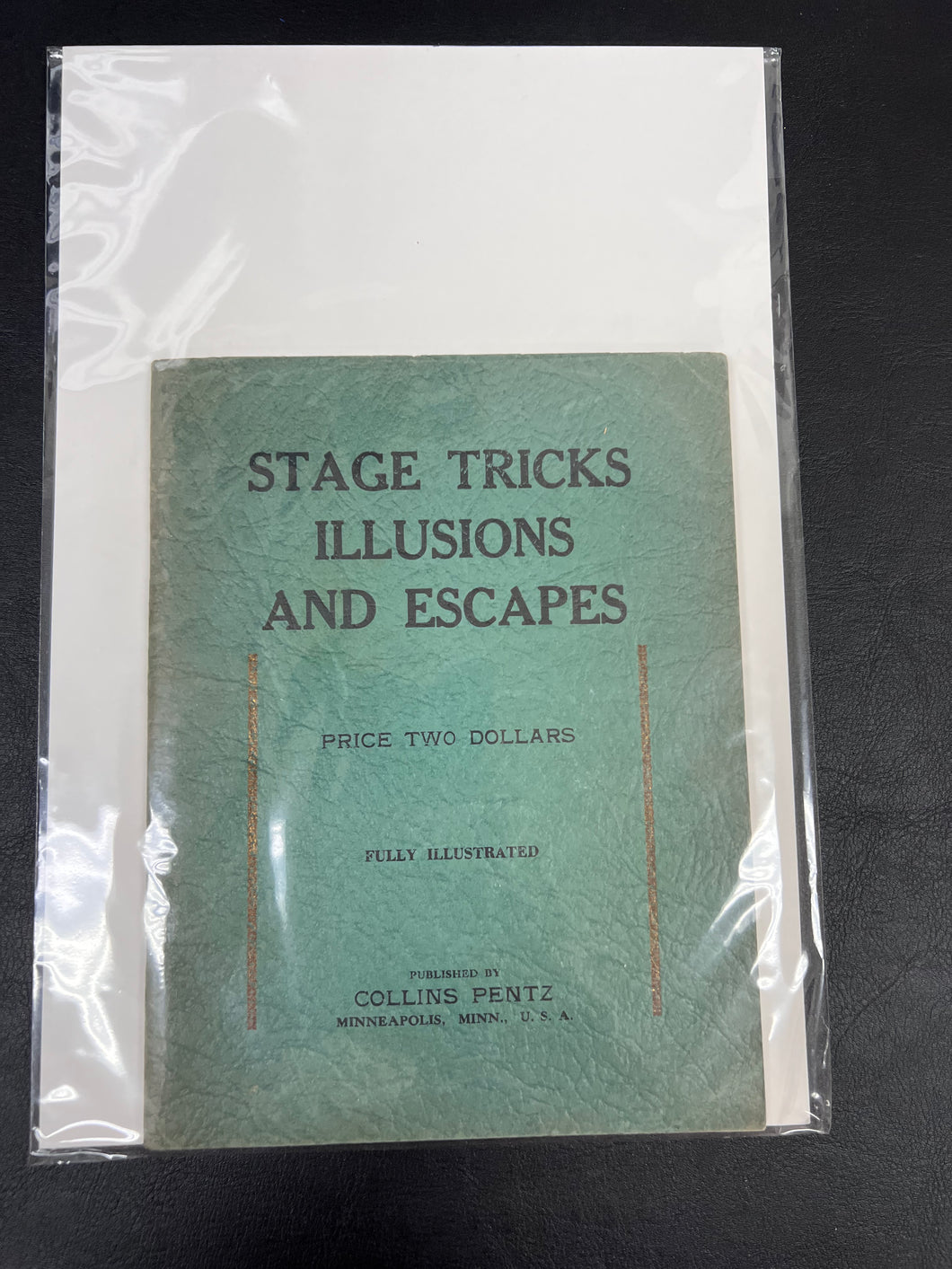 Stage Tricks Illusions and Escapes by Collins Pentz
