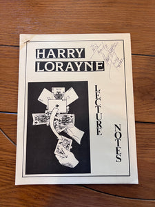 Harry Lorayne Leture Notes